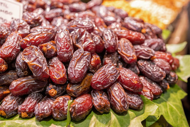 Sweet dates fruits on the market
