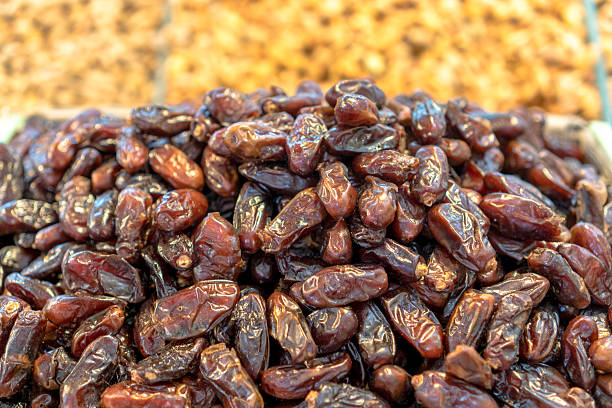 Candied fruits in market stall